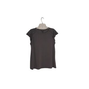 Torrid Gray Women's 0 Gray Short Sleeve Lace Stretchy Pullover Top Cap